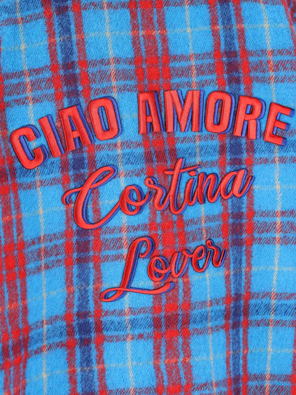 Giada Benincasa Checked-pattern Embroidered Shirt In Blue