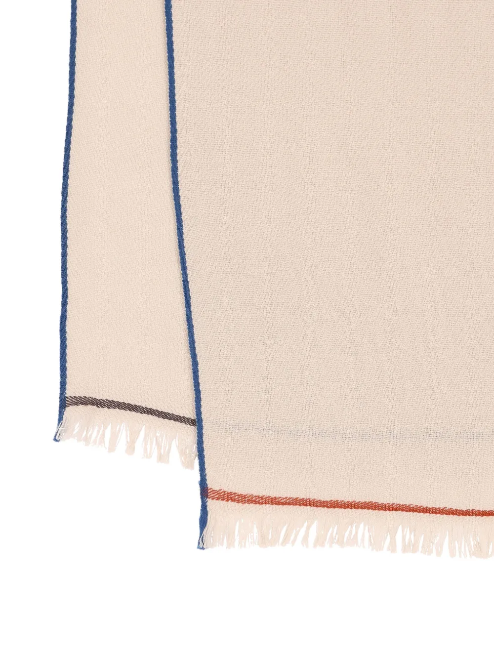 Loro Piana Sjaal met franje en gekleurde afwerking - Beige