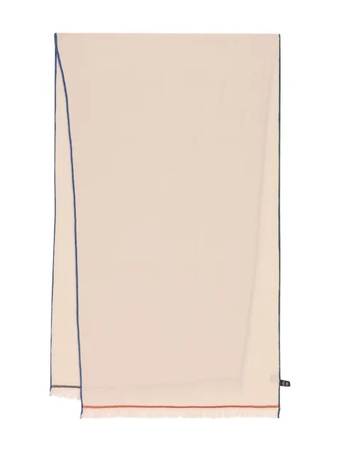 Loro Piana colored-trim frayed scarf