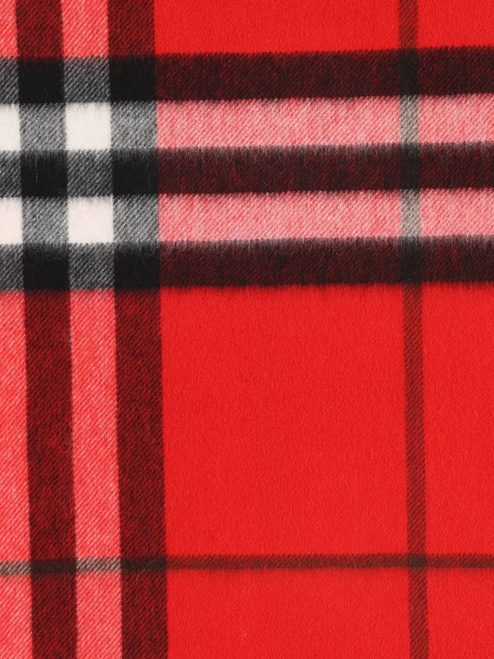 Burberry check cashmere scarf - Rood