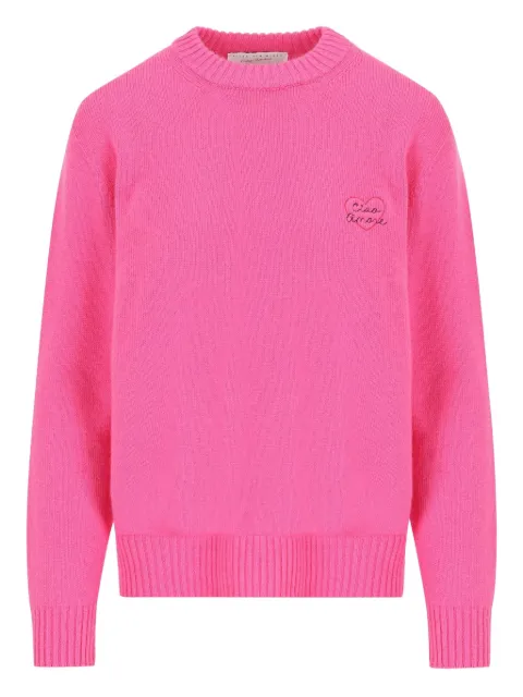 Giada Benincasa heart-embroidery cashmere sweater