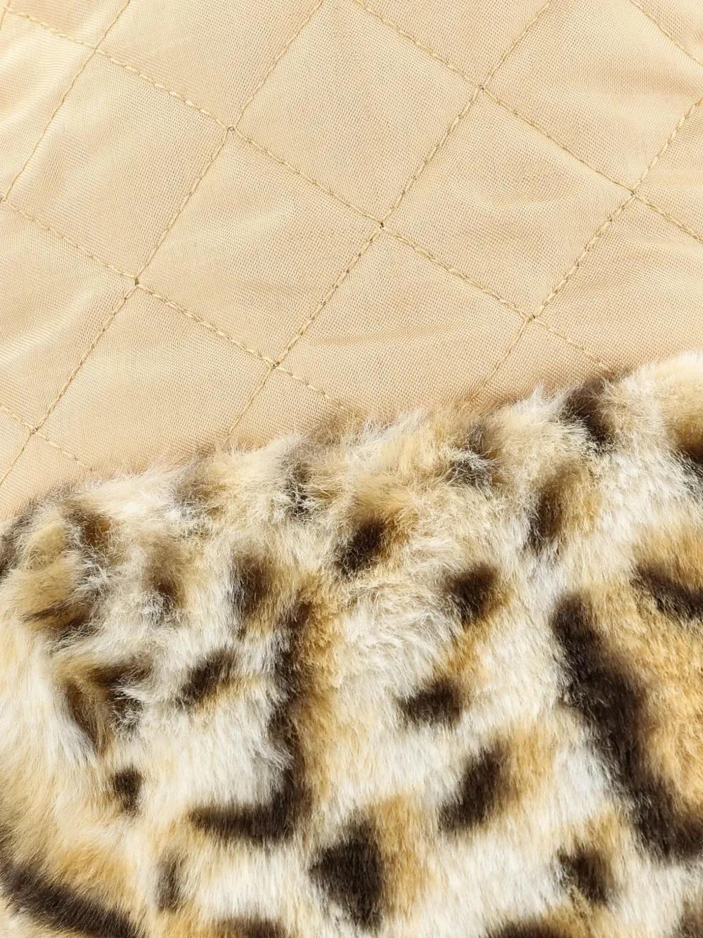 Kangol Leopard-print Quilted Trapper Hat In Brown