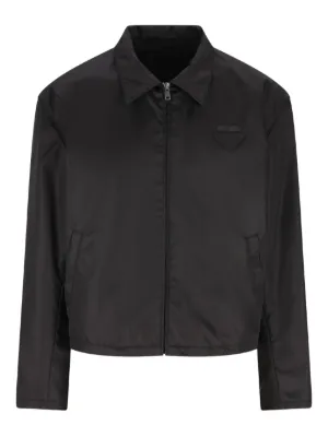 Prada Re-Nylon Shirt Jacket | Black | FARFETCH UK