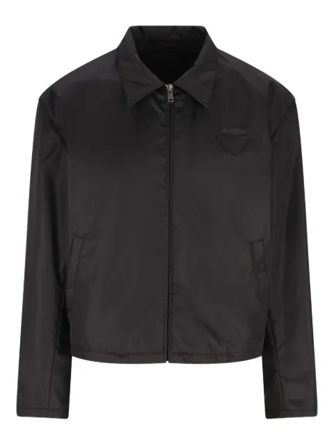 Prada logo-plaque cropped jacket