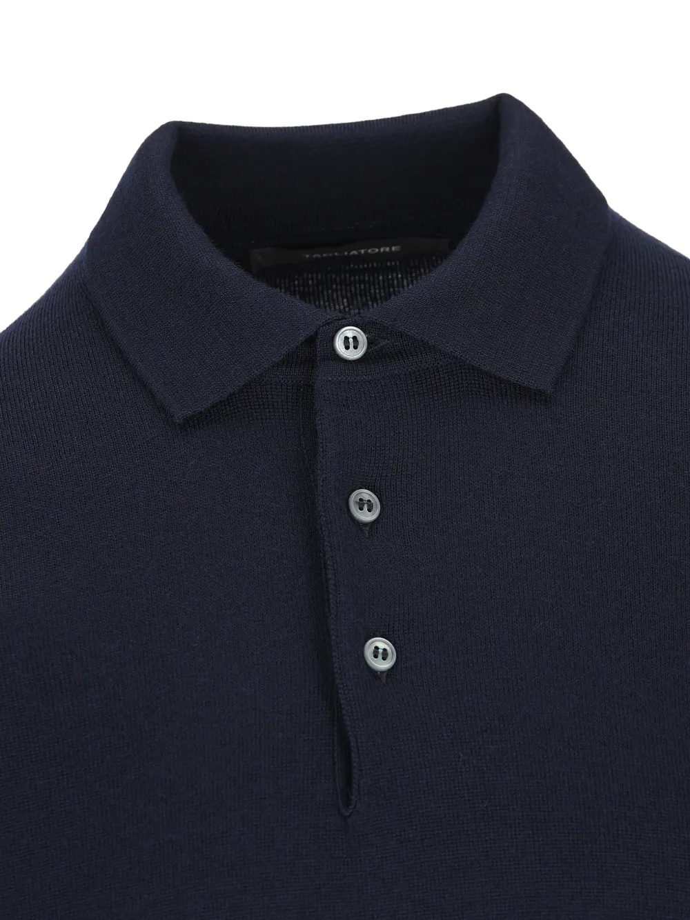 Tagliatore Long-sleeve Polo Shirt In Blue