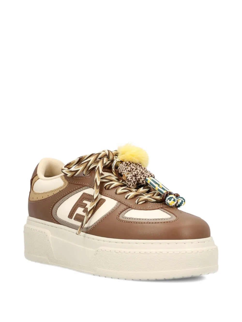 FENDI FF-patch sneakers - Bruin