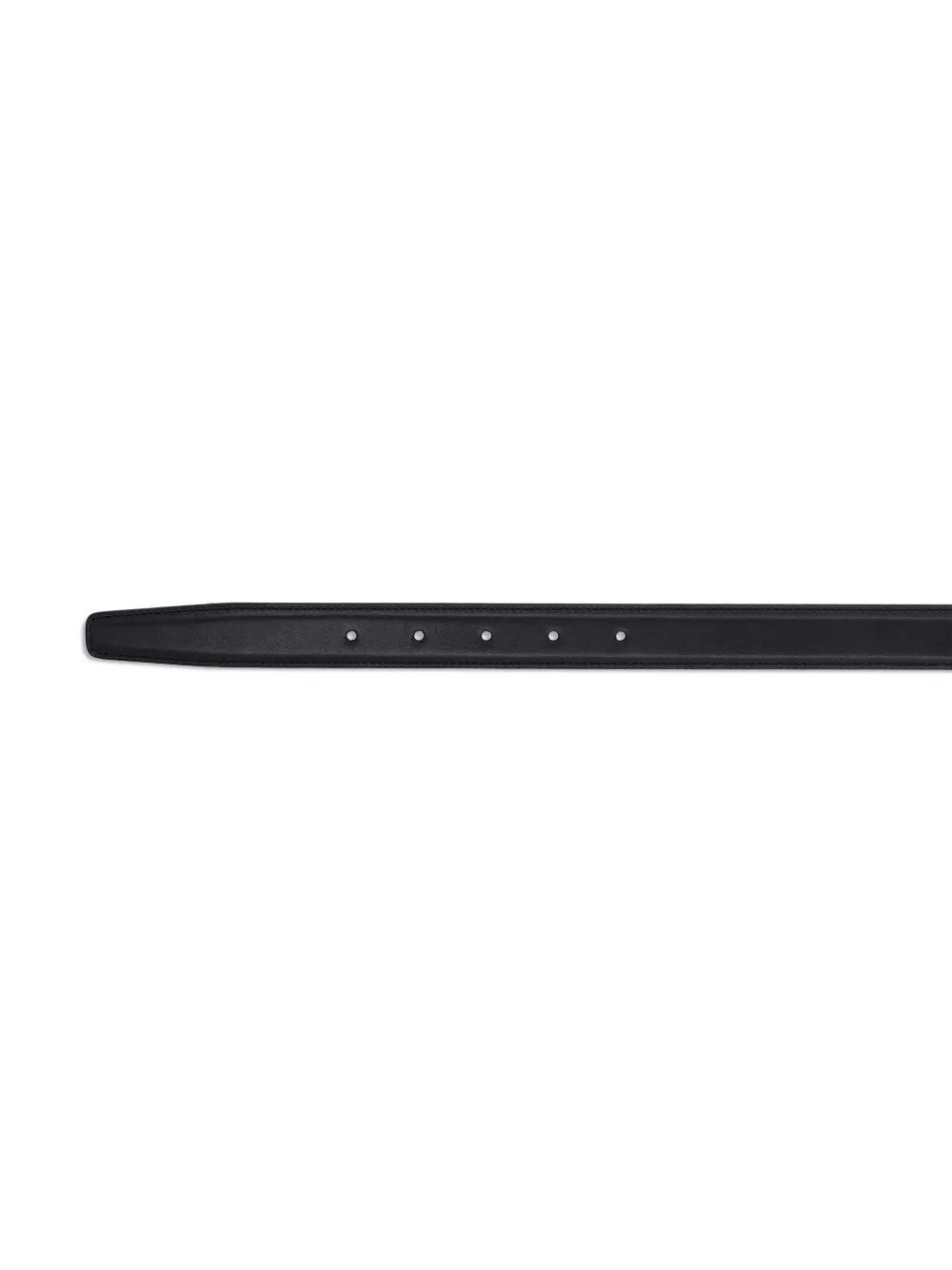 Saint Laurent leather folk-buckle belt - Zwart