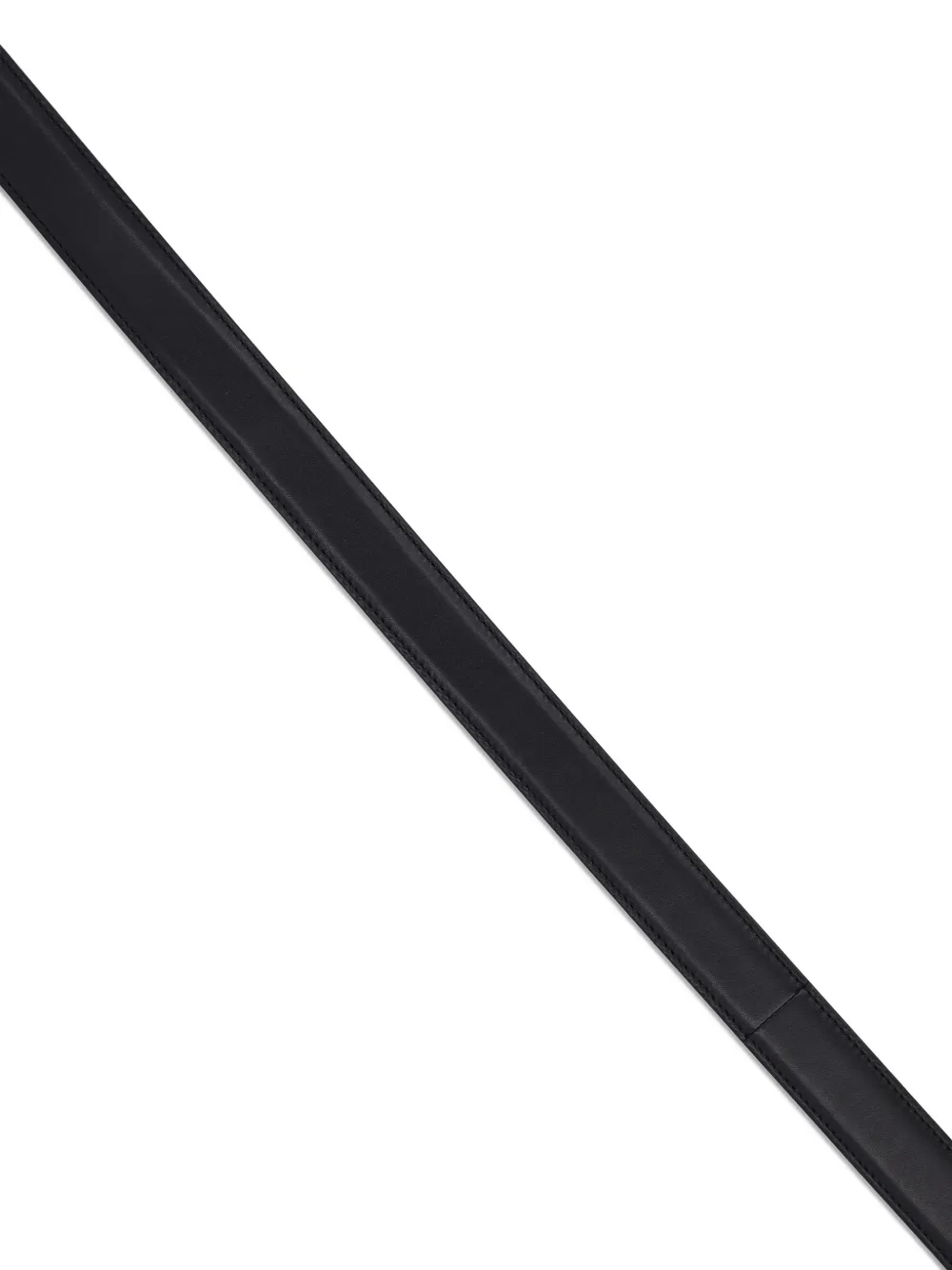 Saint Laurent Leren riem met gesp Zwart