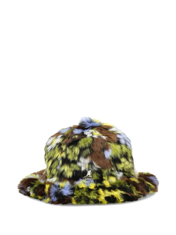 Leopard Furry Bucket Hat Kangol Kangol Flower-print Fur Bucket Hat