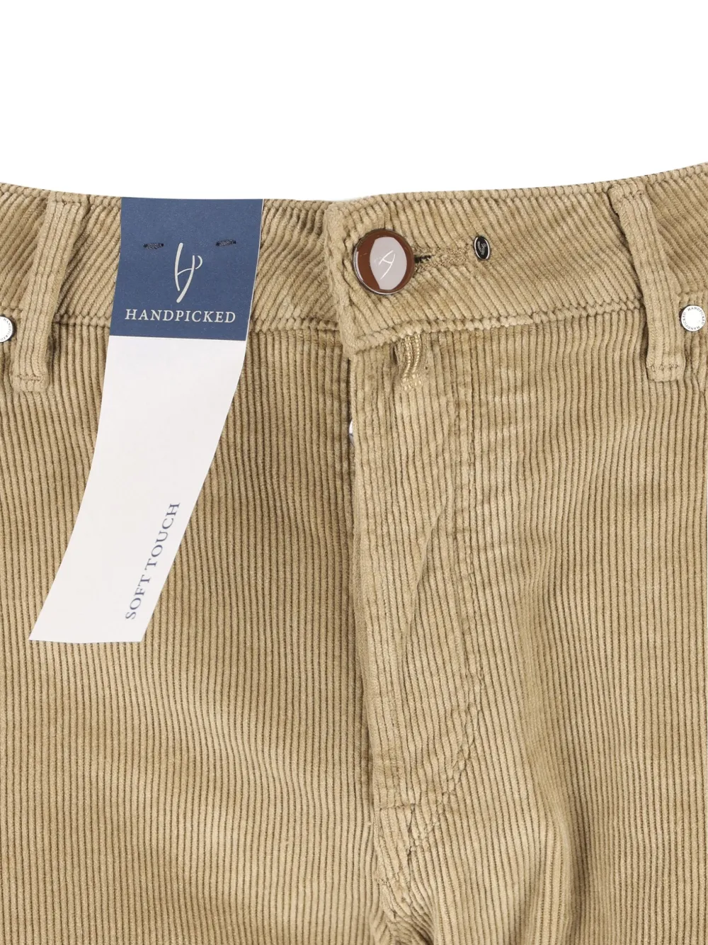 Hand Picked Ravello Corduroy Trousers In Neutral