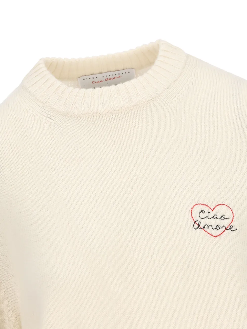 Giada Benincasa Ciao Amore Cashmere Sweater In Neutral