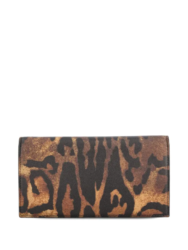 【lieraさん専用Christian Louboutin ヒョウ柄ケース Christian Louboutin Loubi54 leopard-print Chain Clutch | Brown