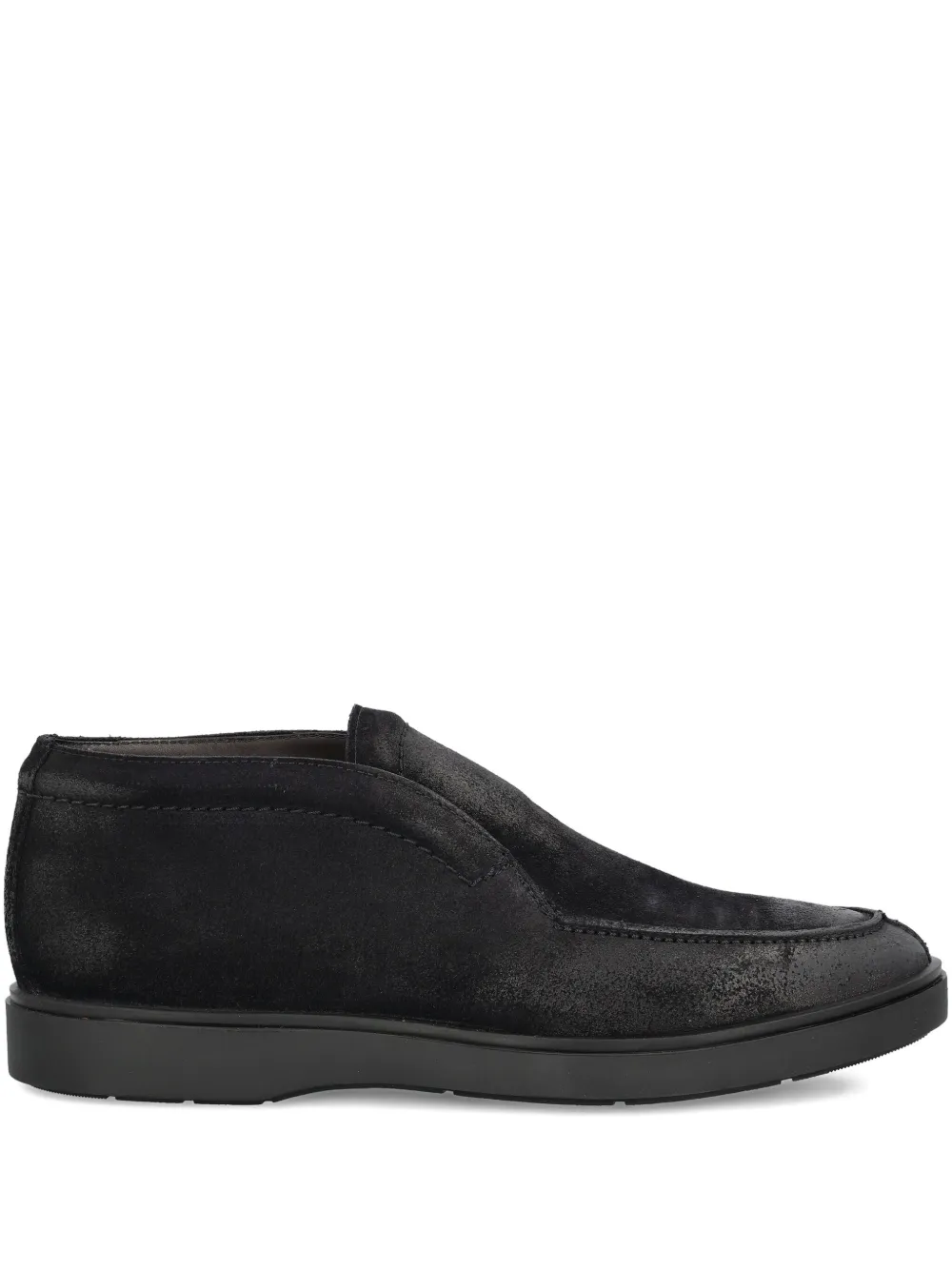 Tagliatore suede-leather loafers Black