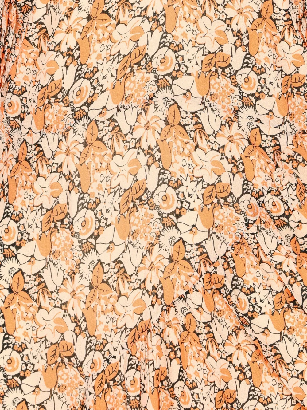 Prada Midi-jurk met bloemenprint Oranje