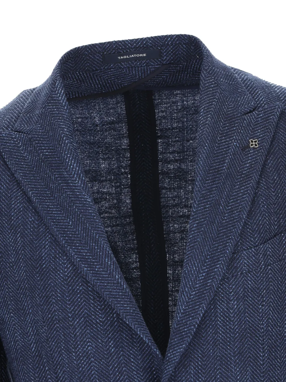 Tagliatore Blazer met visgraatpatroon Blauw