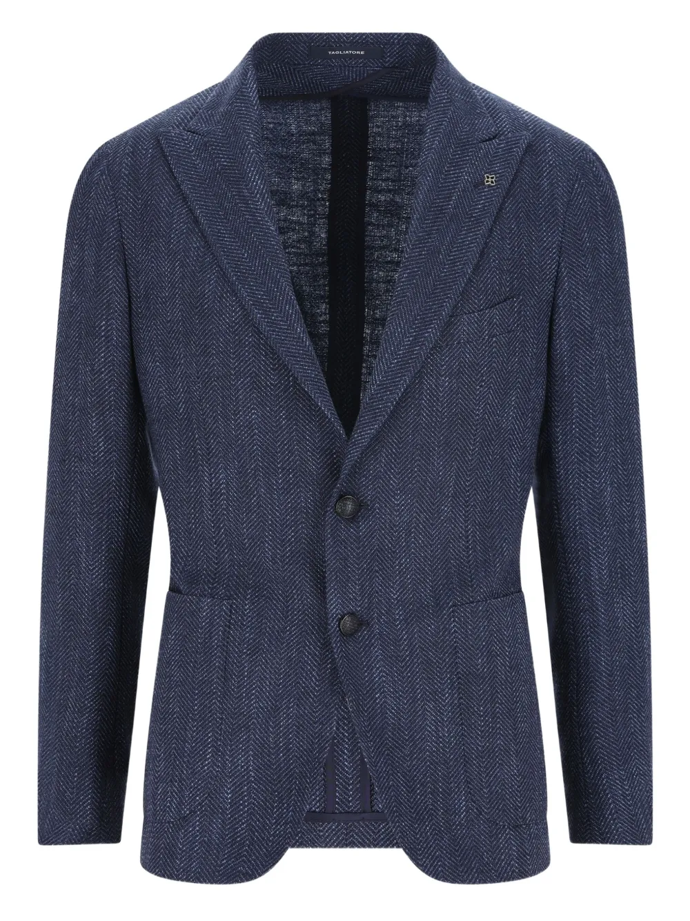 Tagliatore herringbone-pattern blazer | Blue | Image 1