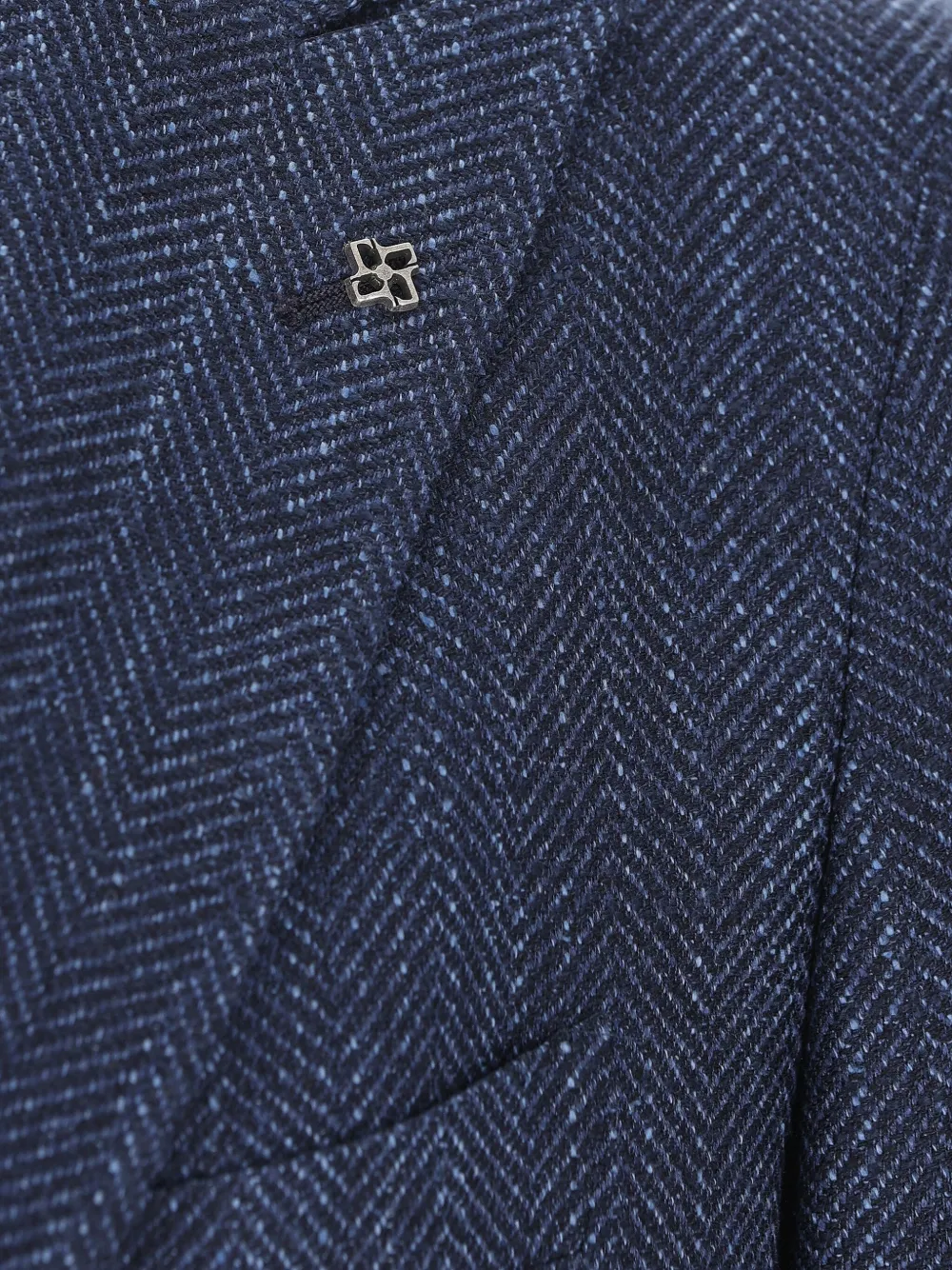 Tagliatore Blazer met visgraatpatroon Blauw