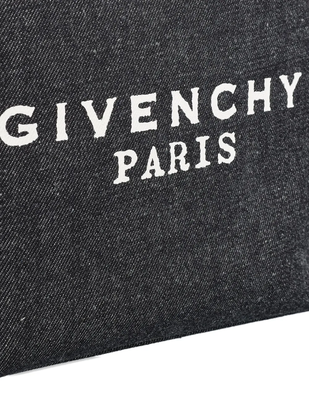 Givenchy Paris Logo Printed Zipped Clutch Bag In Black