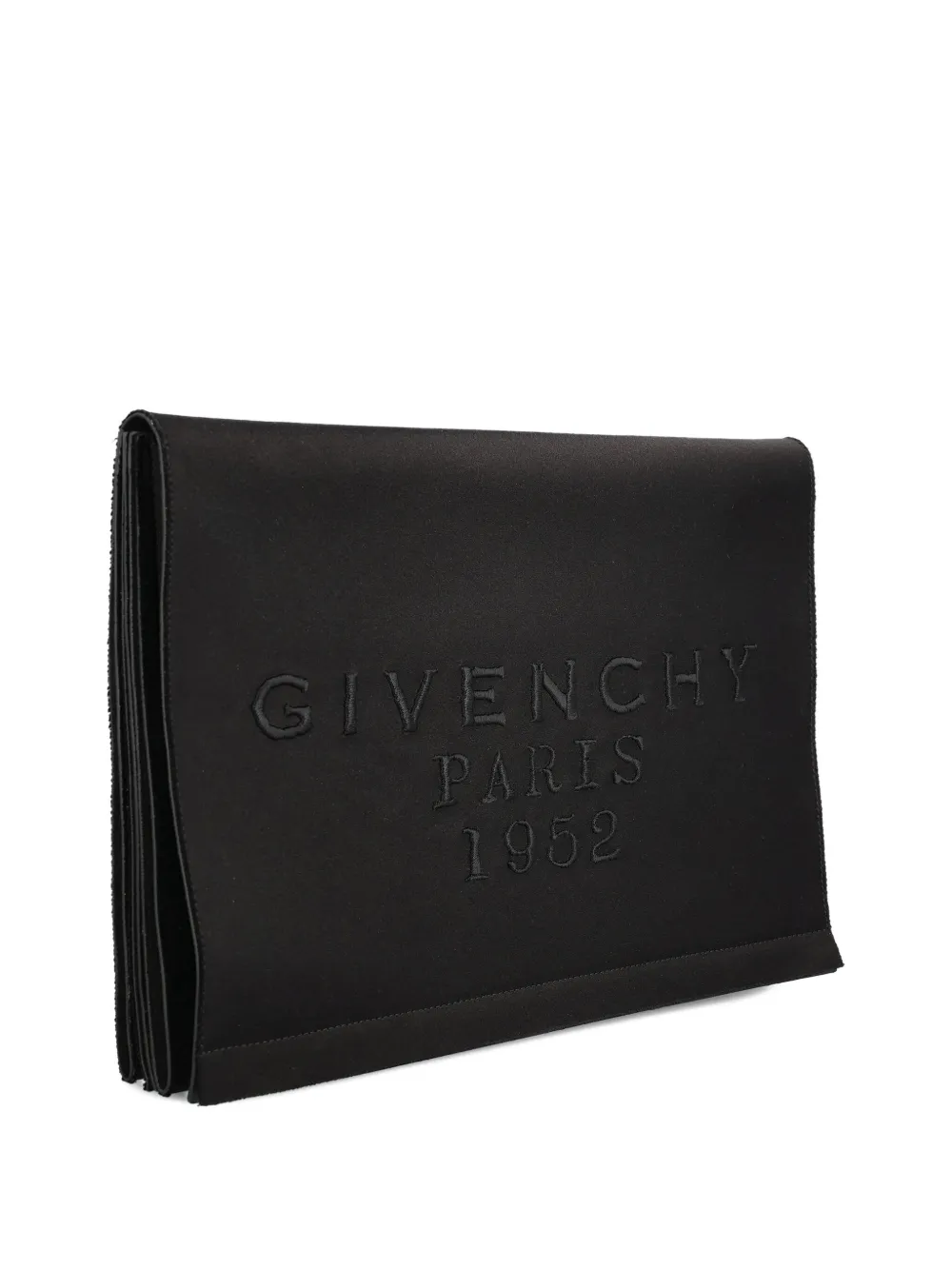 Givenchy Paris 1952 embroidered satin clutch | Black | Image 1