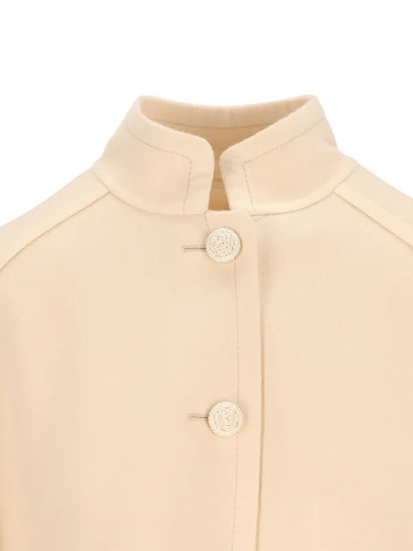 Valentino Garavani リボントリム ケープコート | ニュートラル