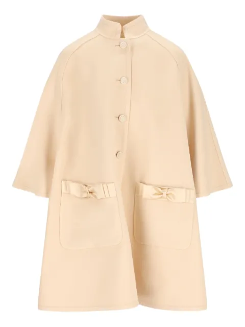 Valentino Garavani bow-embellished cape coat