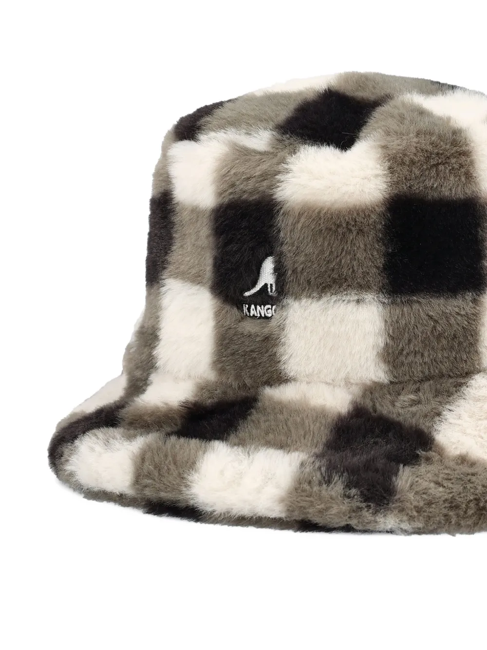 Kangol Gingham-check Bucket Hat In Neutral