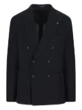 Tagliatore ribbed double-breasted jacket - Blue