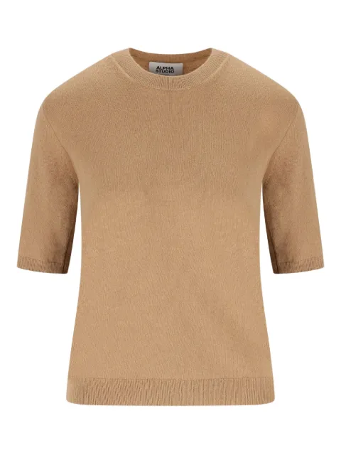 ALPHA STUDIO short-sleeve cashmere sweater