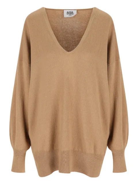 ALPHA STUDIO suéter de cachemira con cuello en V