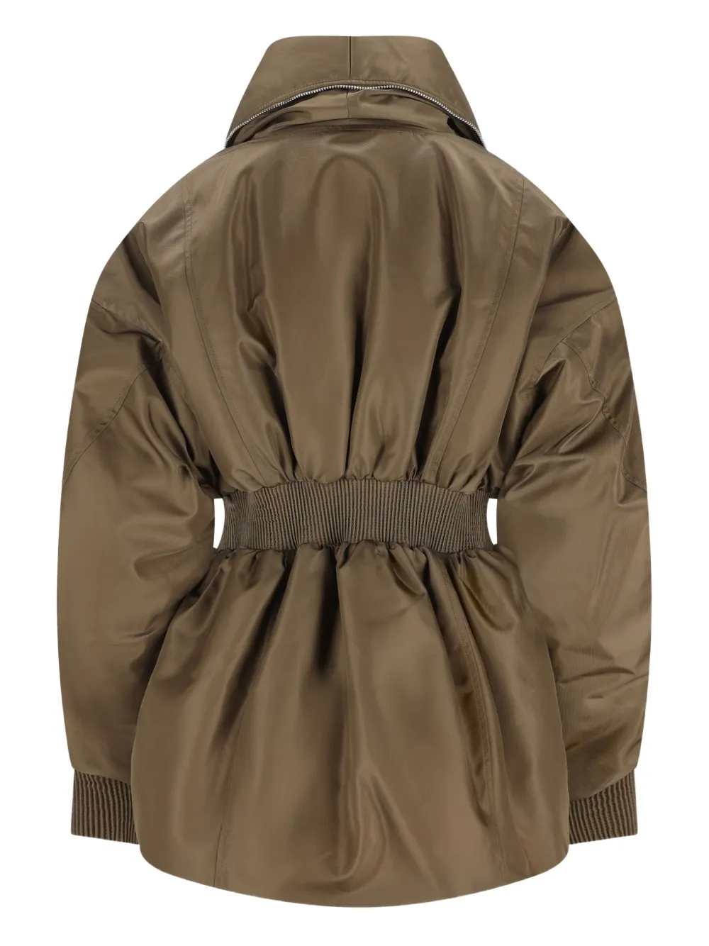 Givenchy Hourglass Bomber With Zipped Shawl Collar In Nylon In Green