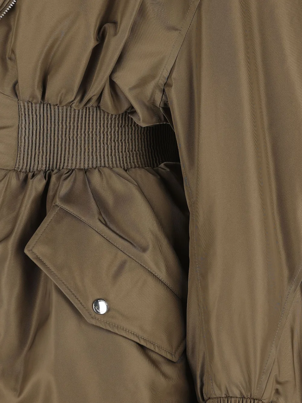 Givenchy Hourglass Bomber With Zipped Shawl Collar In Nylon In Green
