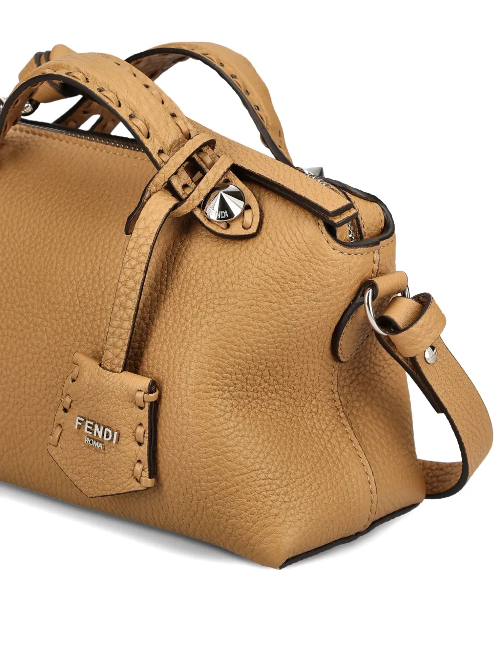 Fendi Mini By The Way Selleria Cross Body Bag In Neutral