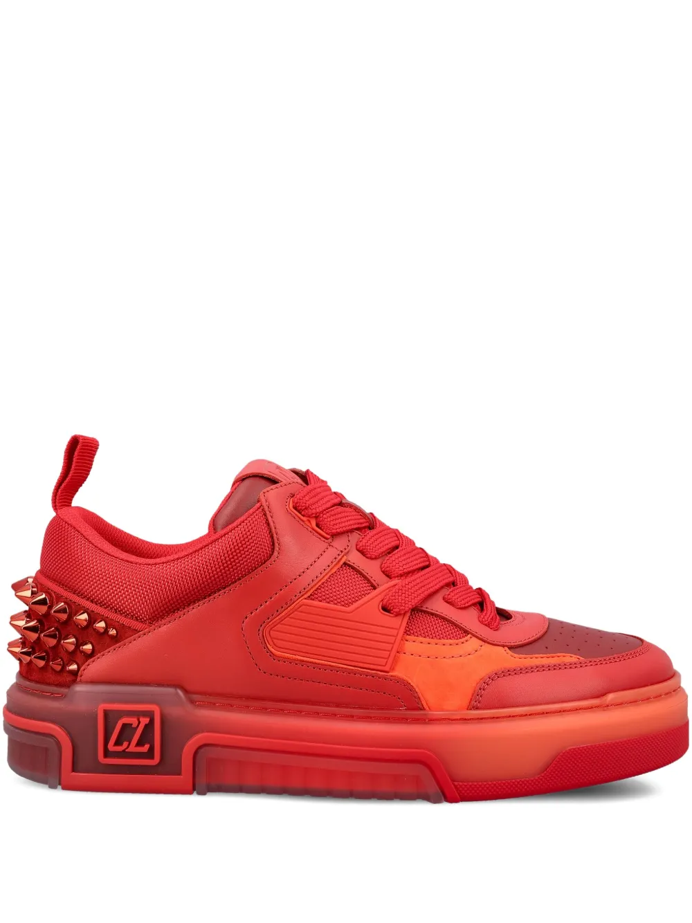 Christian Louboutin stud-embellished sneakers | Red | Image 1