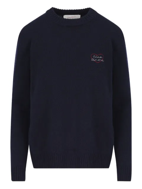 Giada Benincasa embroidered-logo cashmere sweater