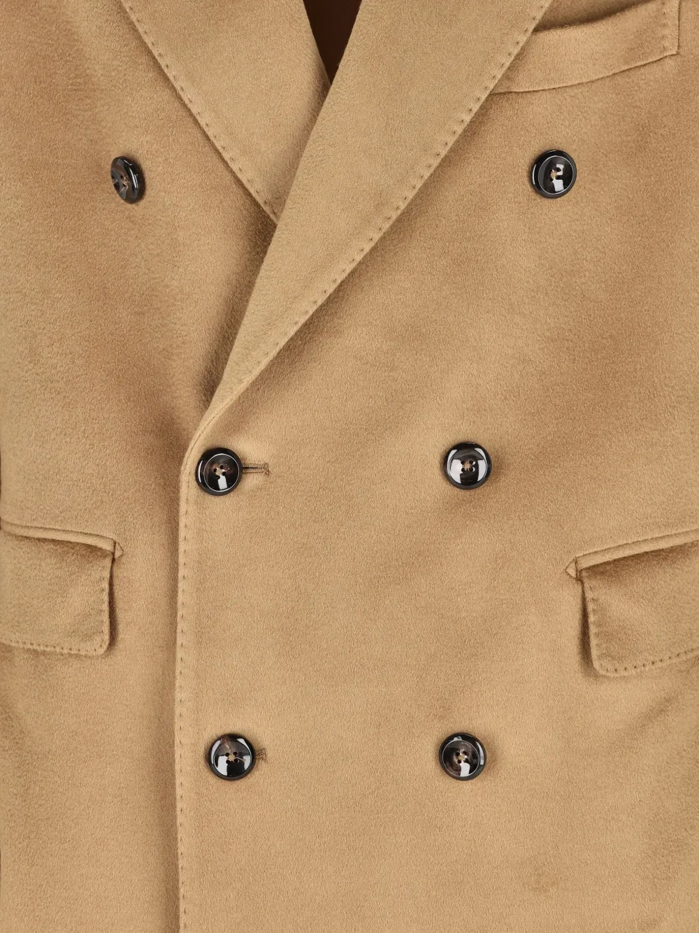 Tagliatore Double-breasted Wool Coat In Brown