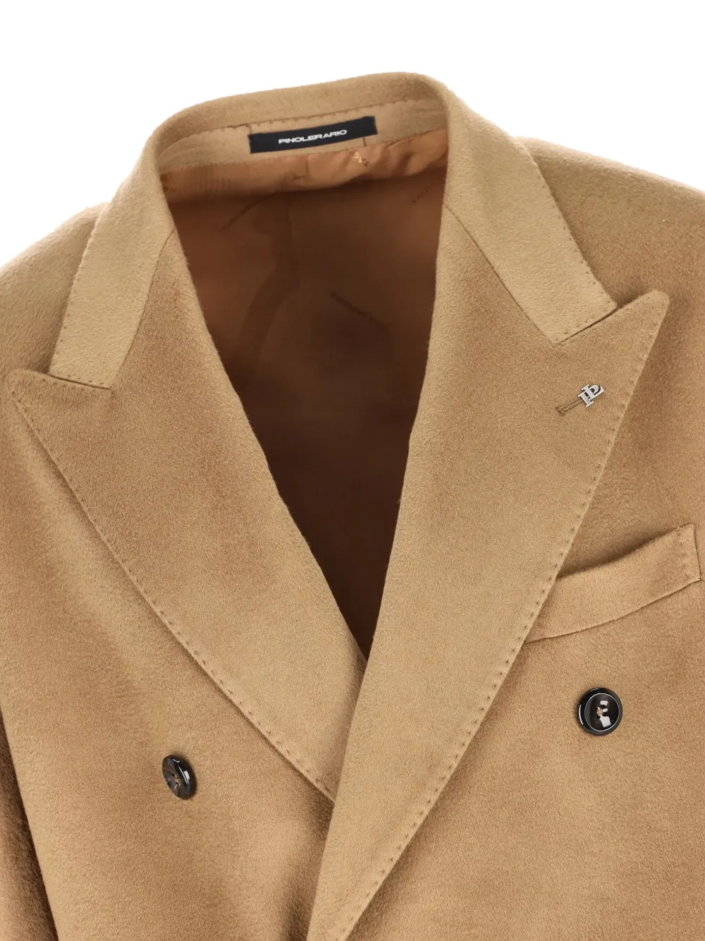 Tagliatore Double-breasted Wool Coat In Brown