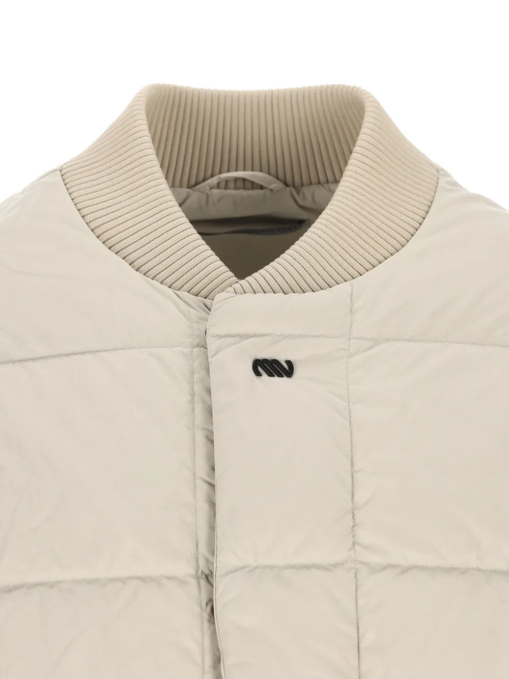 Massimo Osti Studio Quilted Bomber Jacket In Neutral