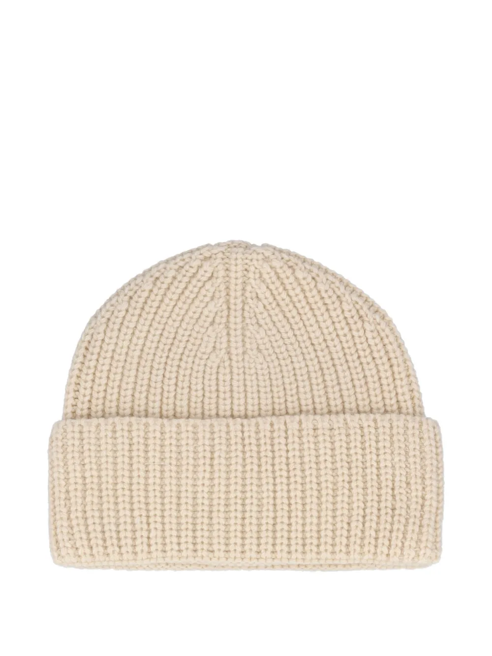 Giada Benincasa Ribbed-knit Logo-patch Beanie Hat In Neutral