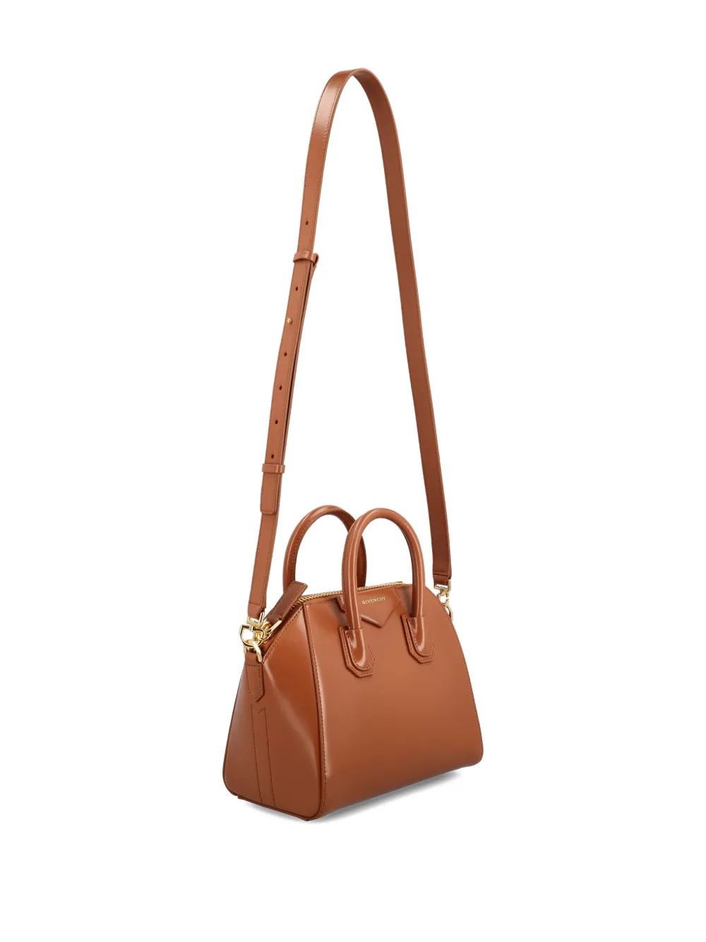 Givenchy Caramel Leather Antigona Top Handle Bag In Brown