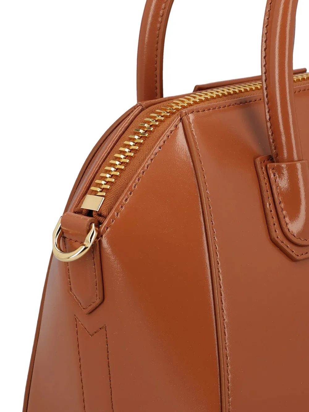 Givenchy Caramel Leather Antigona Top Handle Bag In Brown