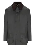Barbour Beaufort corduroy-collar waxed-cotton jacket - Grey
