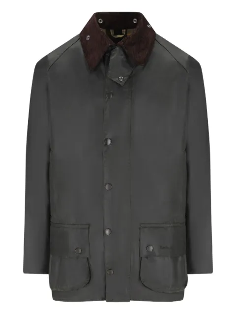 Barbour Beaufort corduroy-collar waxed-cotton jacket