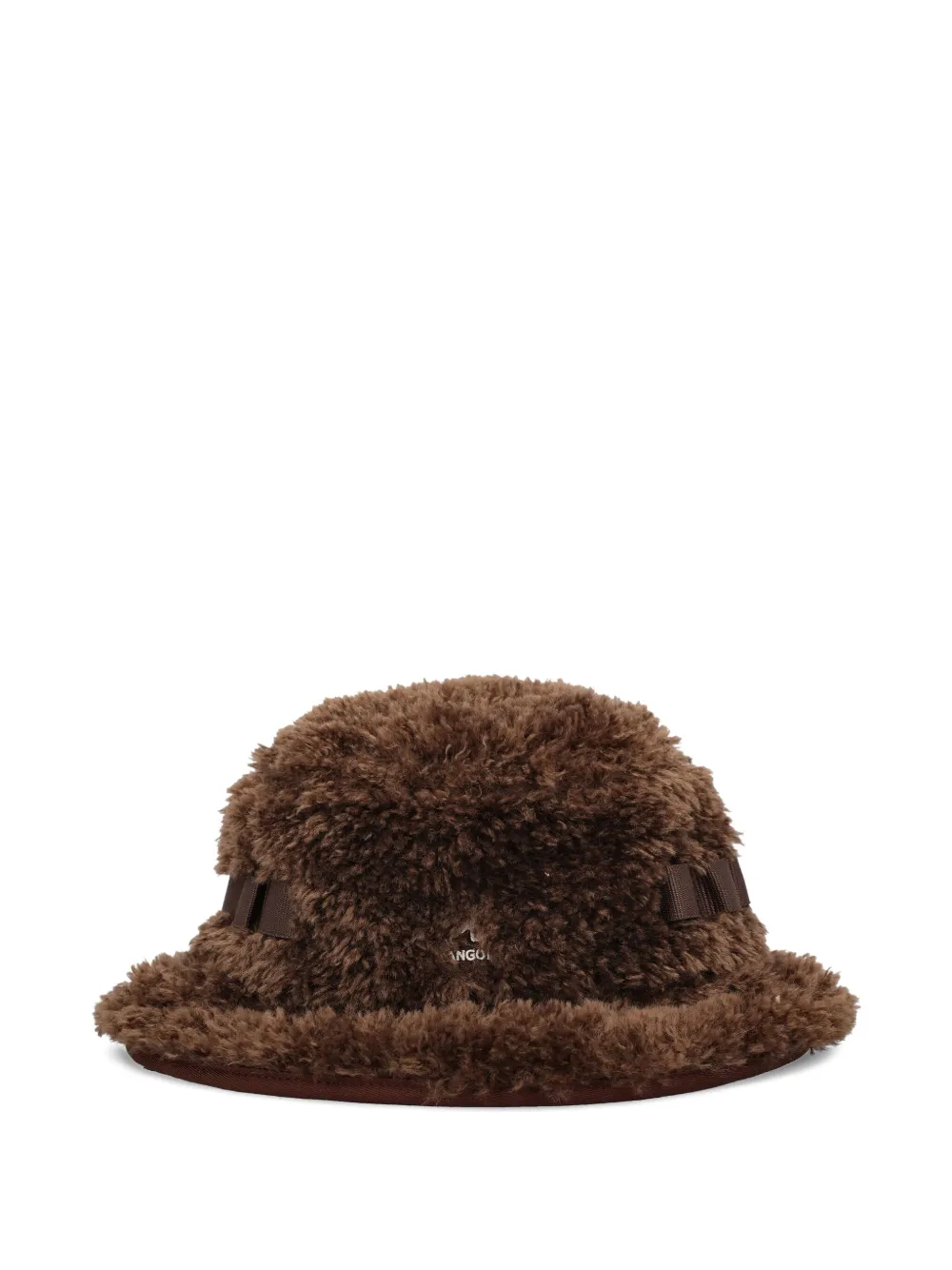 Kangol Fluffy-bow Bucket Hat In Brown
