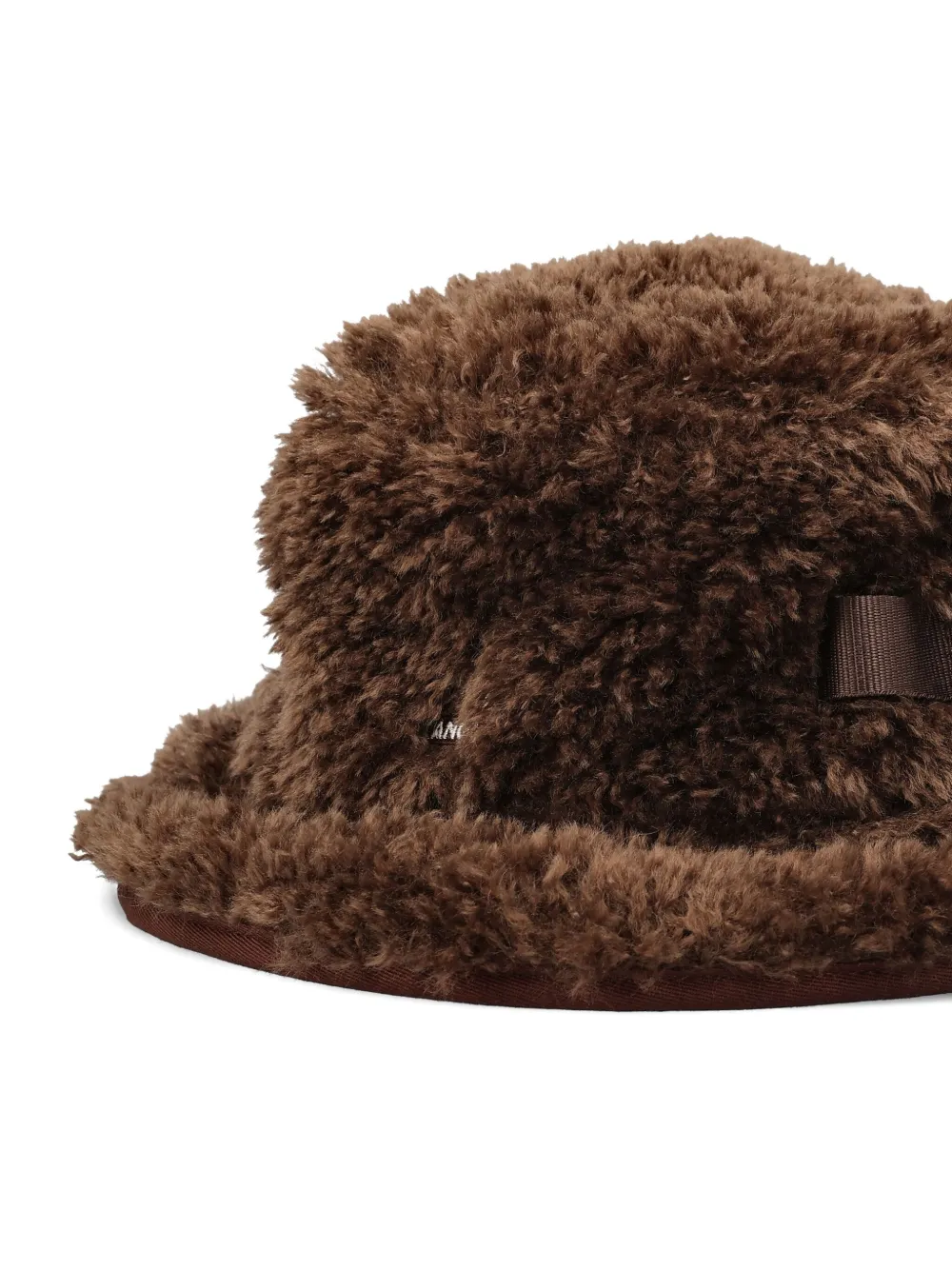 Kangol Fluffy-bow Bucket Hat In Brown