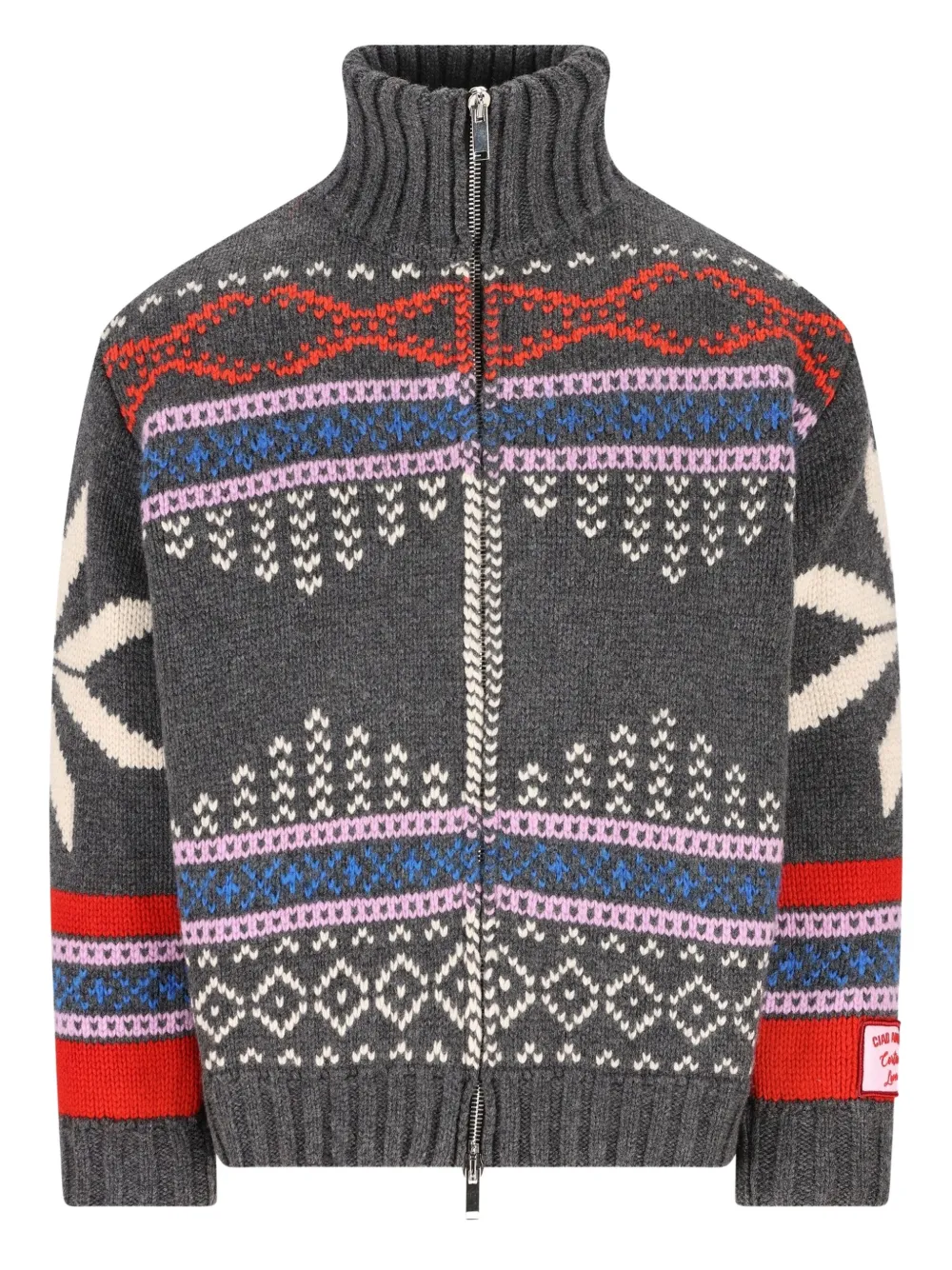 Giada Benincasa zip-up cardigan | Grey | Image 1