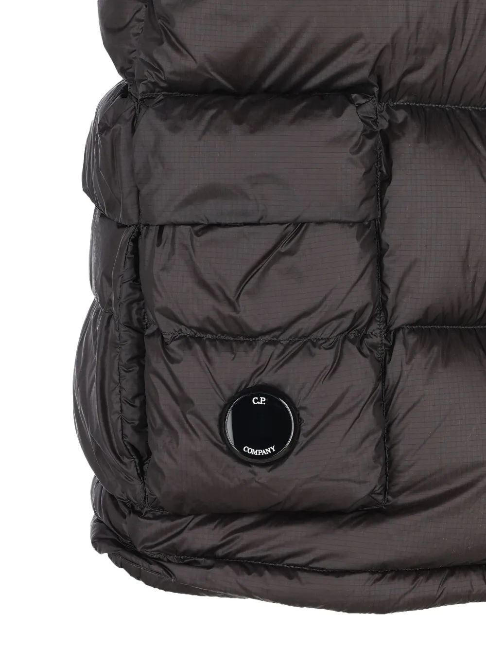 C.p. Company Quilted Puffer Gilet In Black