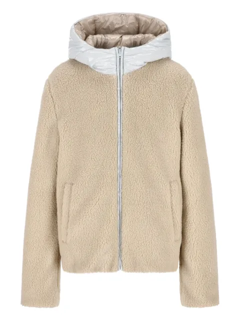 Herno Kids hooded teddy fleece jacket