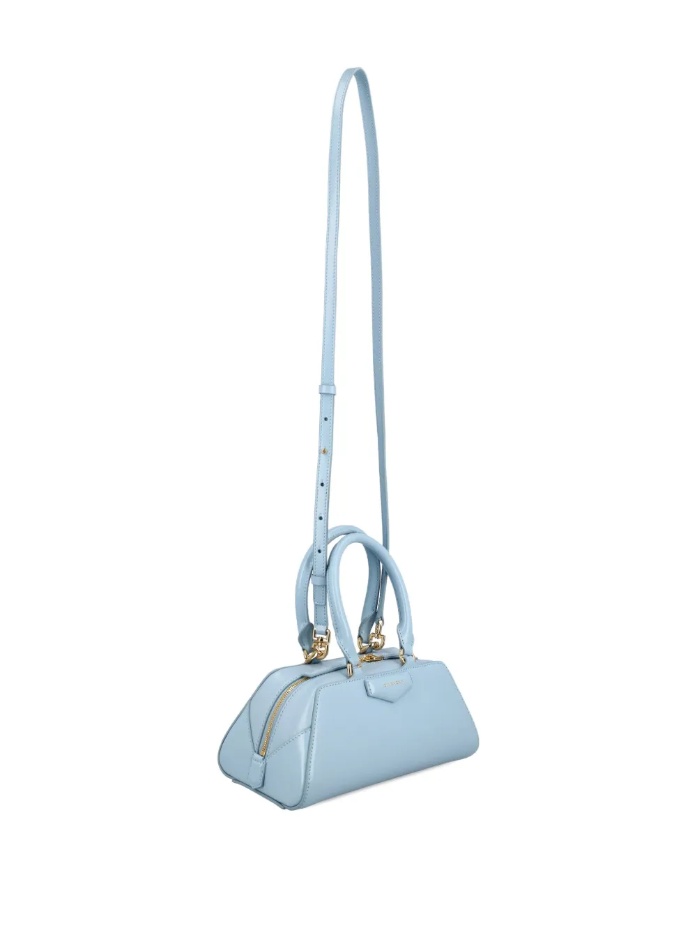 Givenchy Mini Antigona East-west Bag In Box Leather In Blue