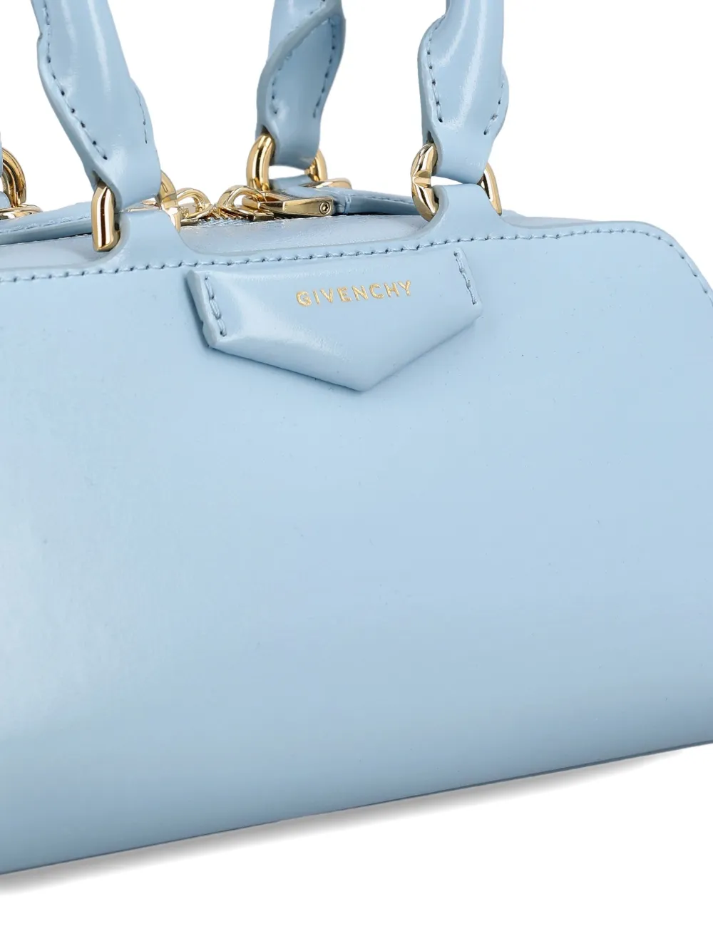 Givenchy Mini Antigona East-west Bag In Box Leather In Blue