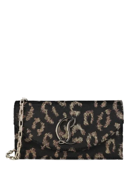 Christian Louboutin leopard-print chain clutch